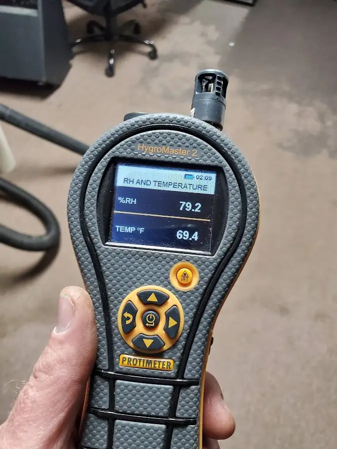 Moisture meter humidity assessment for Fire & Smoke Damage Restoration in Old Jamestown